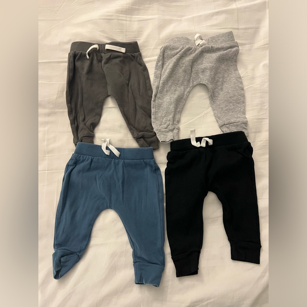 Kids Cozy Bottoms Set - Black, Grays, Blue